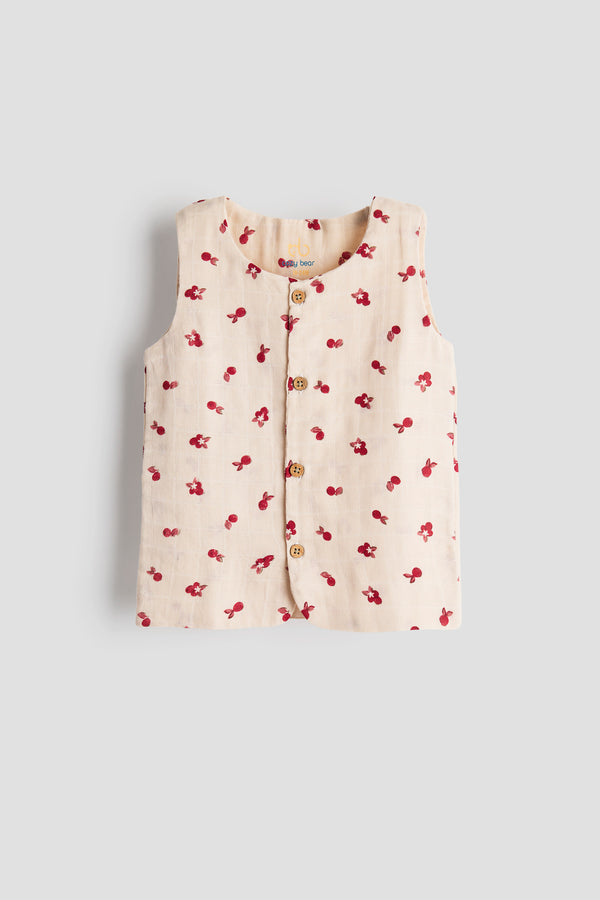Berry Buttoned Set