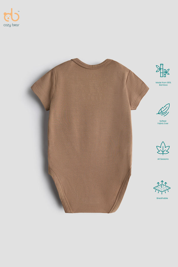 Baby Bamboo Onesie | Filter Coffee Crème | 0–12M