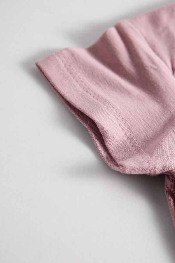 Baby Bamboo Onesie | Rose Blush | 0–12M