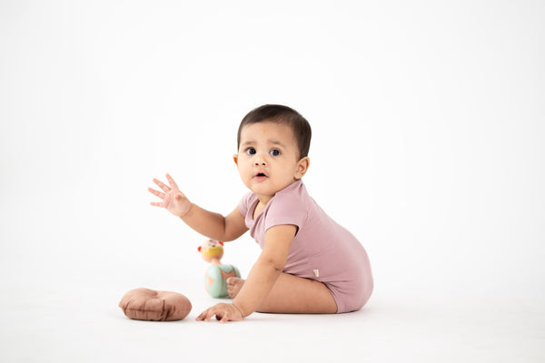 Baby Bamboo Onesie | Rose Blush | 0–12M