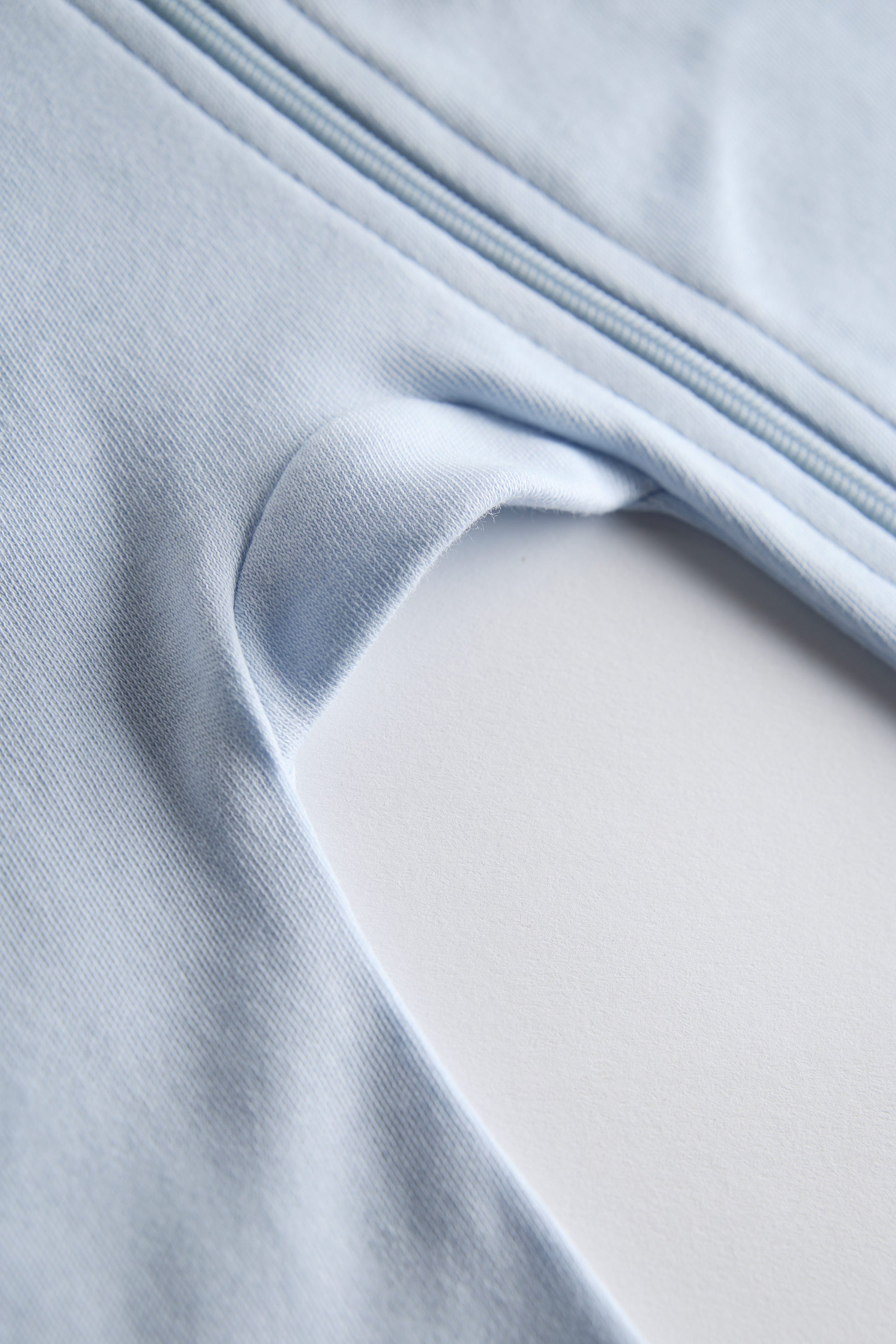 Organic Sleep Suit / Romper with Mittens | Cloud Blue Print | Newborn 0-6M